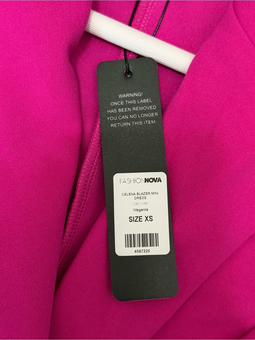 NWT Fashion Nova hot pink blazer mini dress - Picture 6 of 8